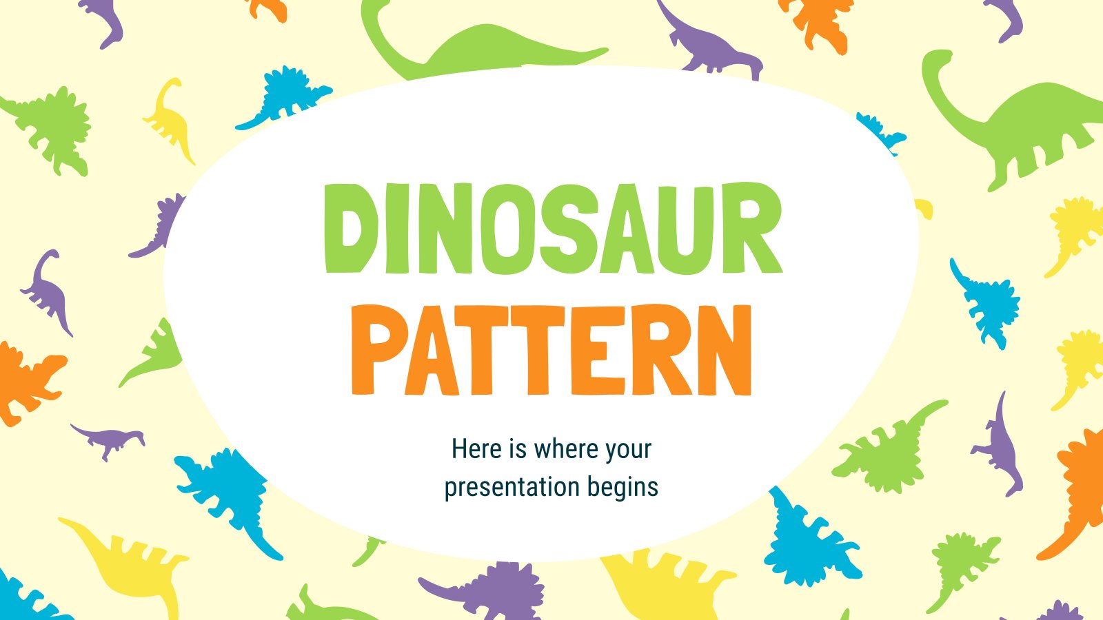 Dinosaur Pattern presentation template 