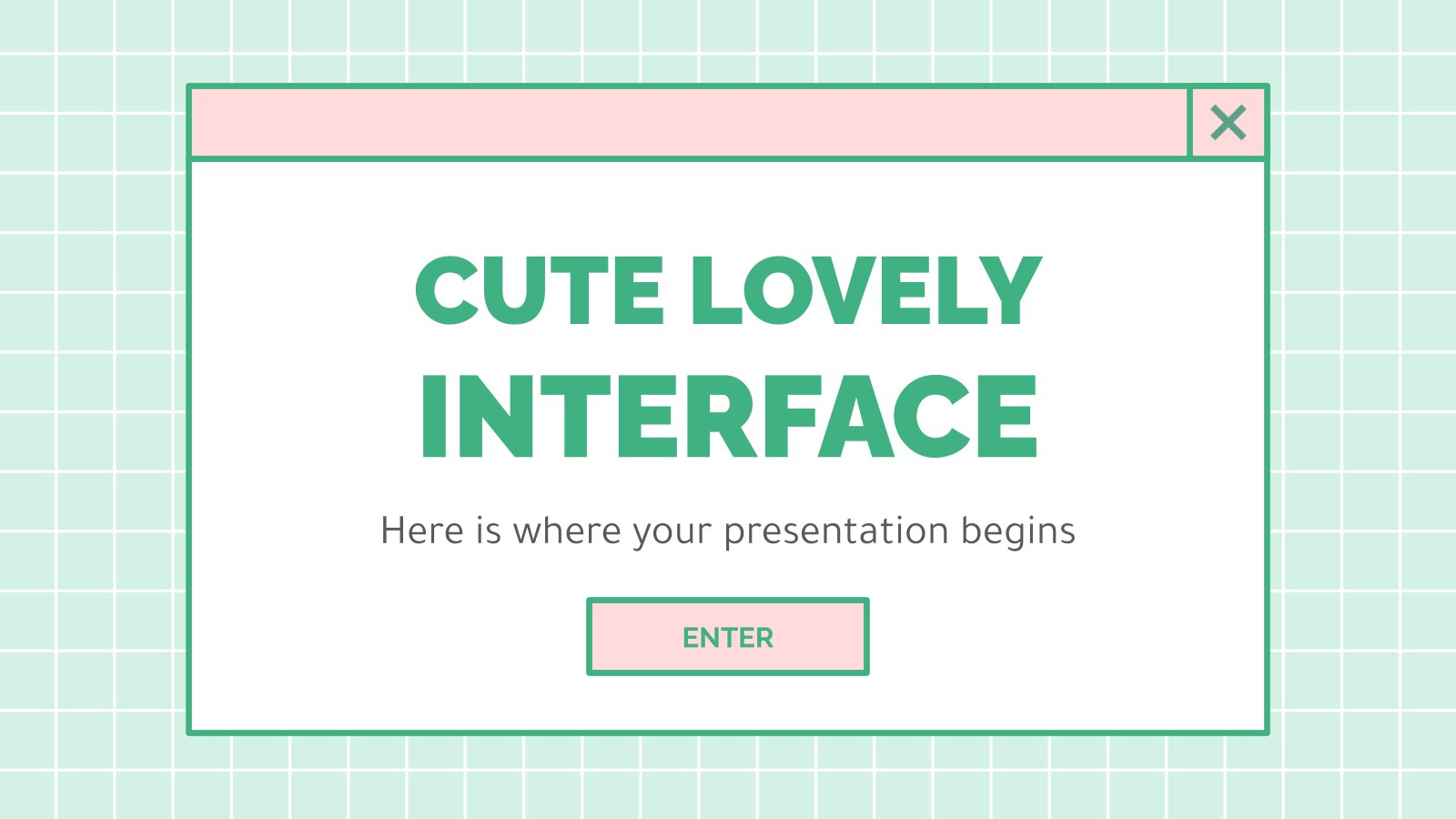 Cute Lovely Interface presentation template 