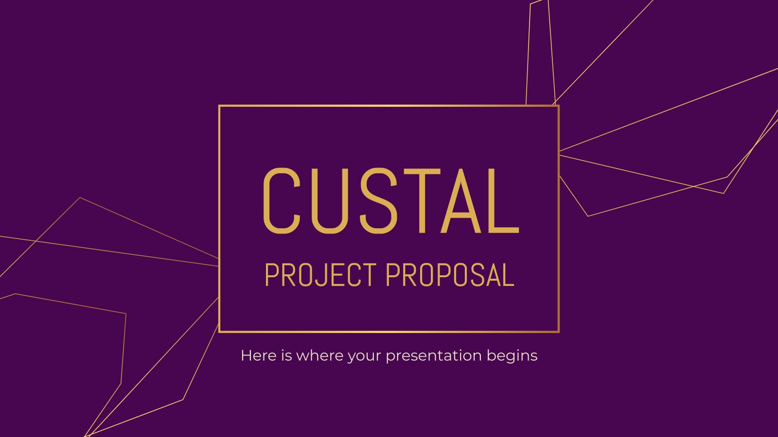 Plantilla de presentación Propuesta de proyecto Custal