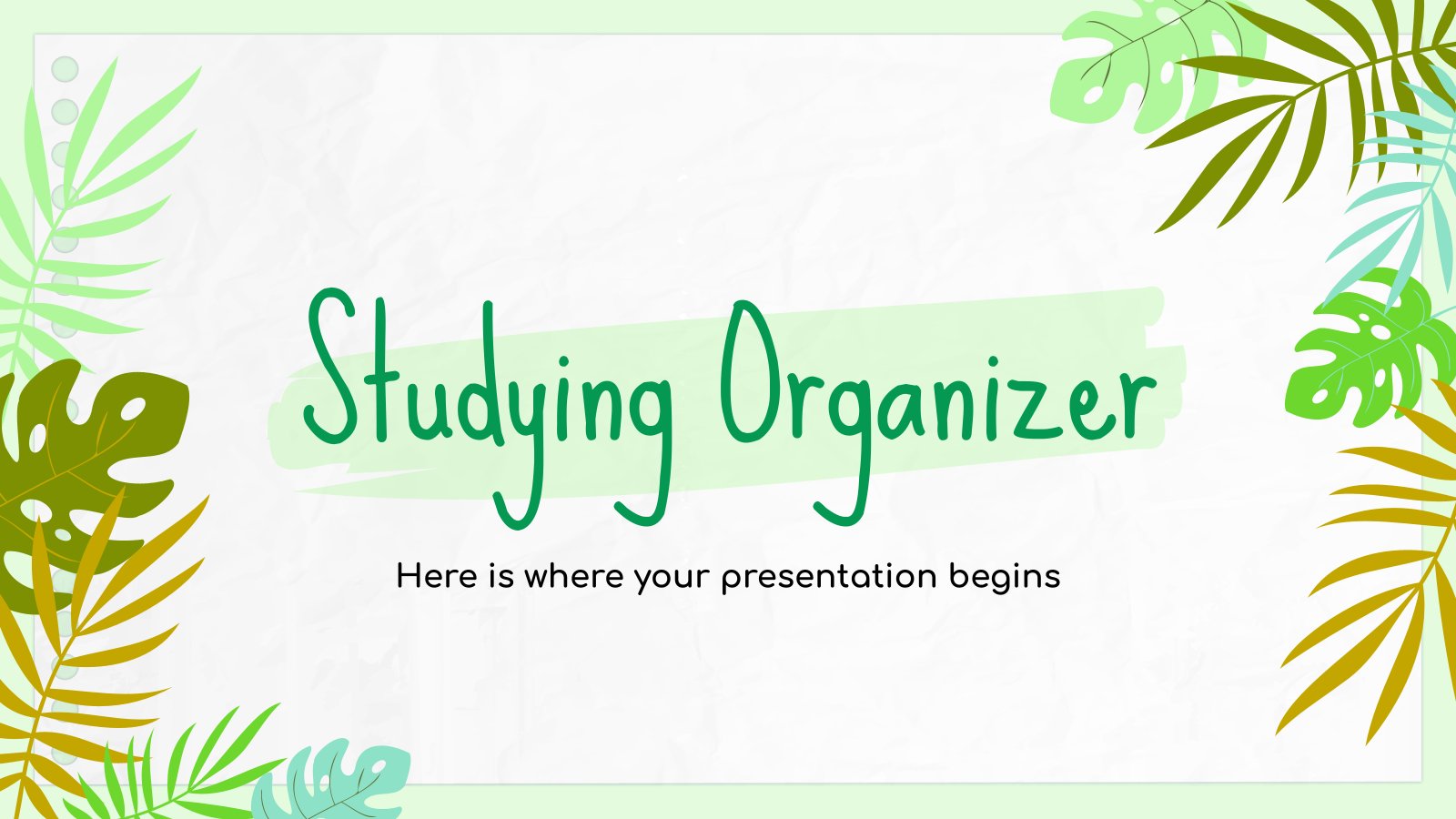 Studying Organizer presentation template 