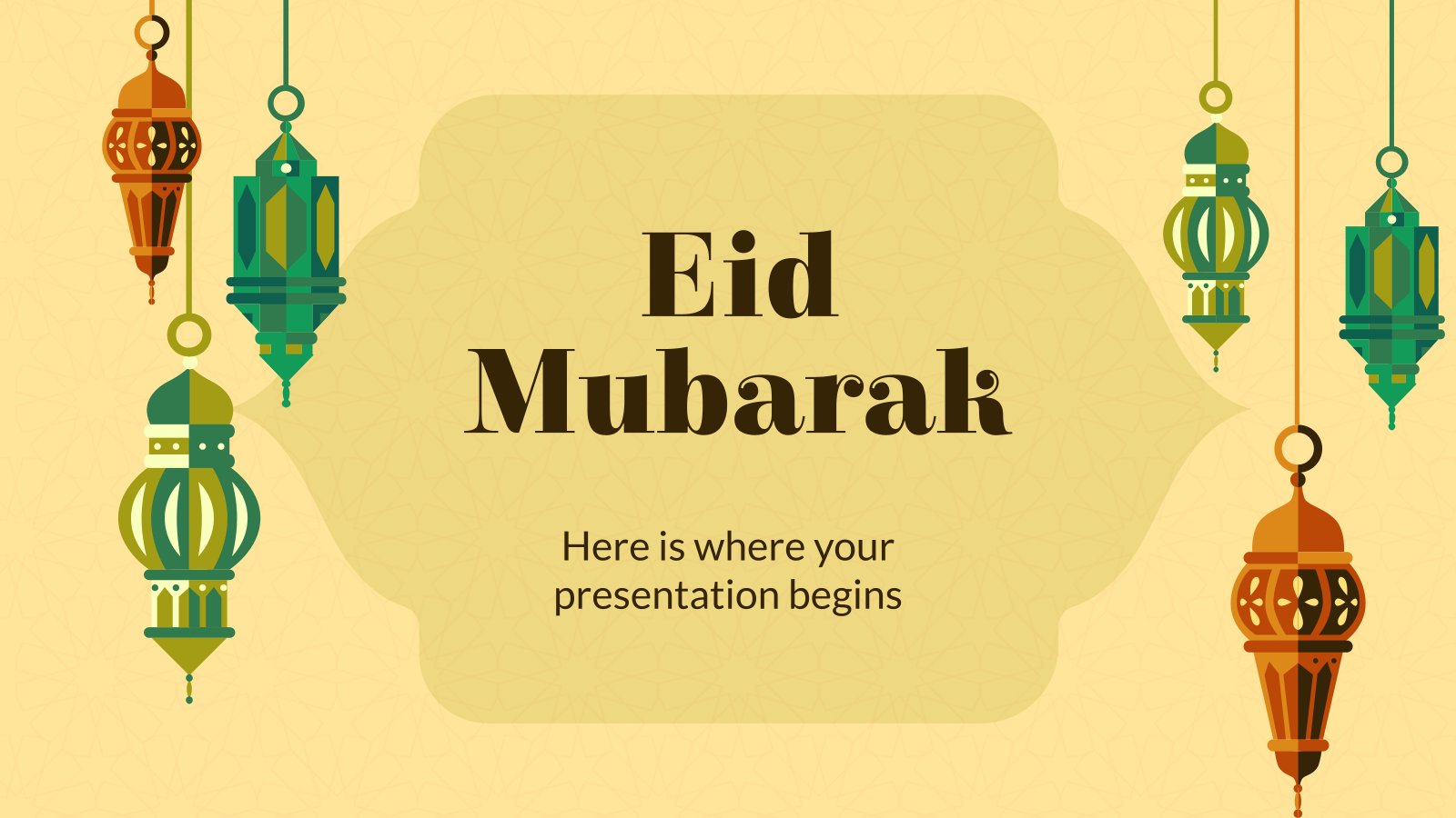 Eid Mubarak presentation template 