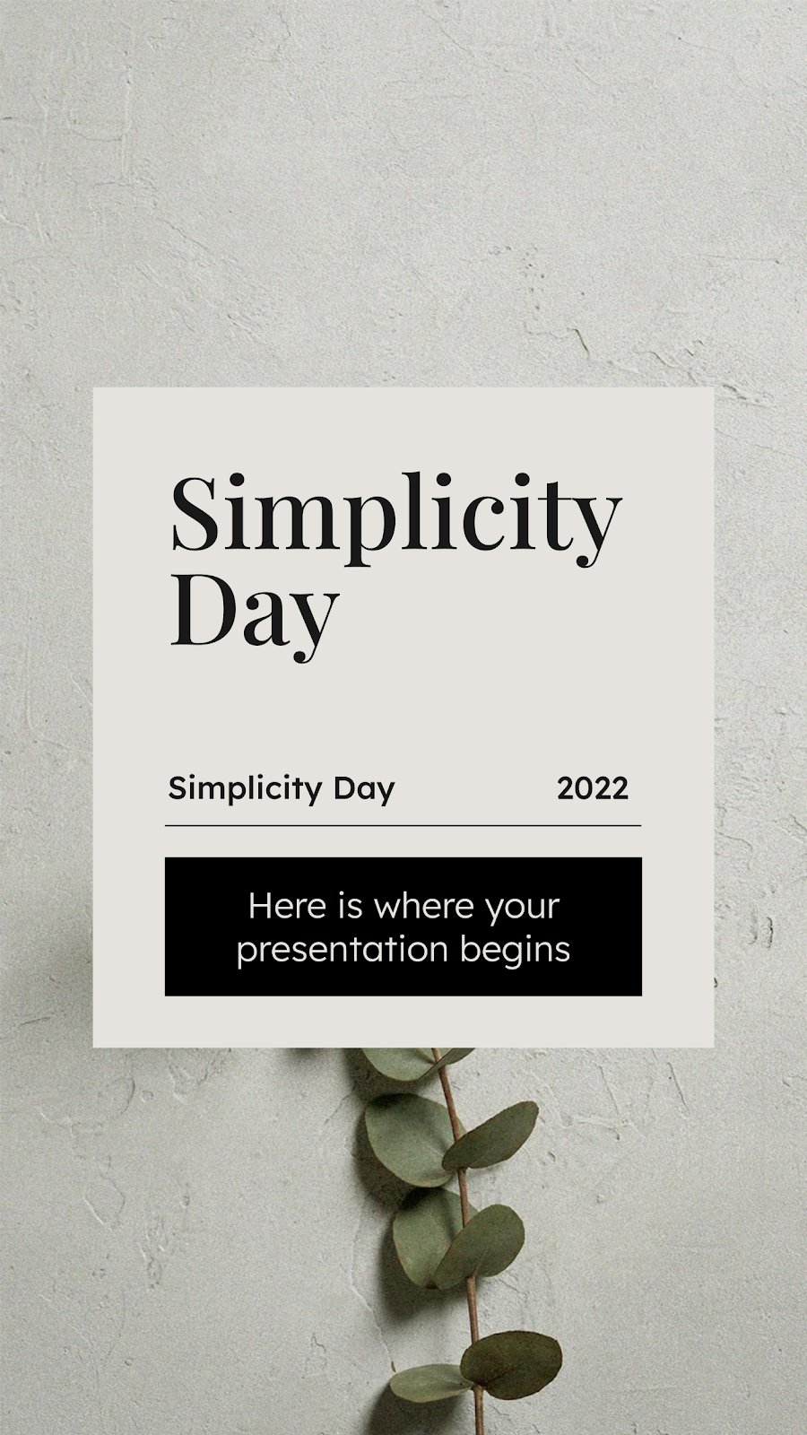 Simplicity Day presentation template 