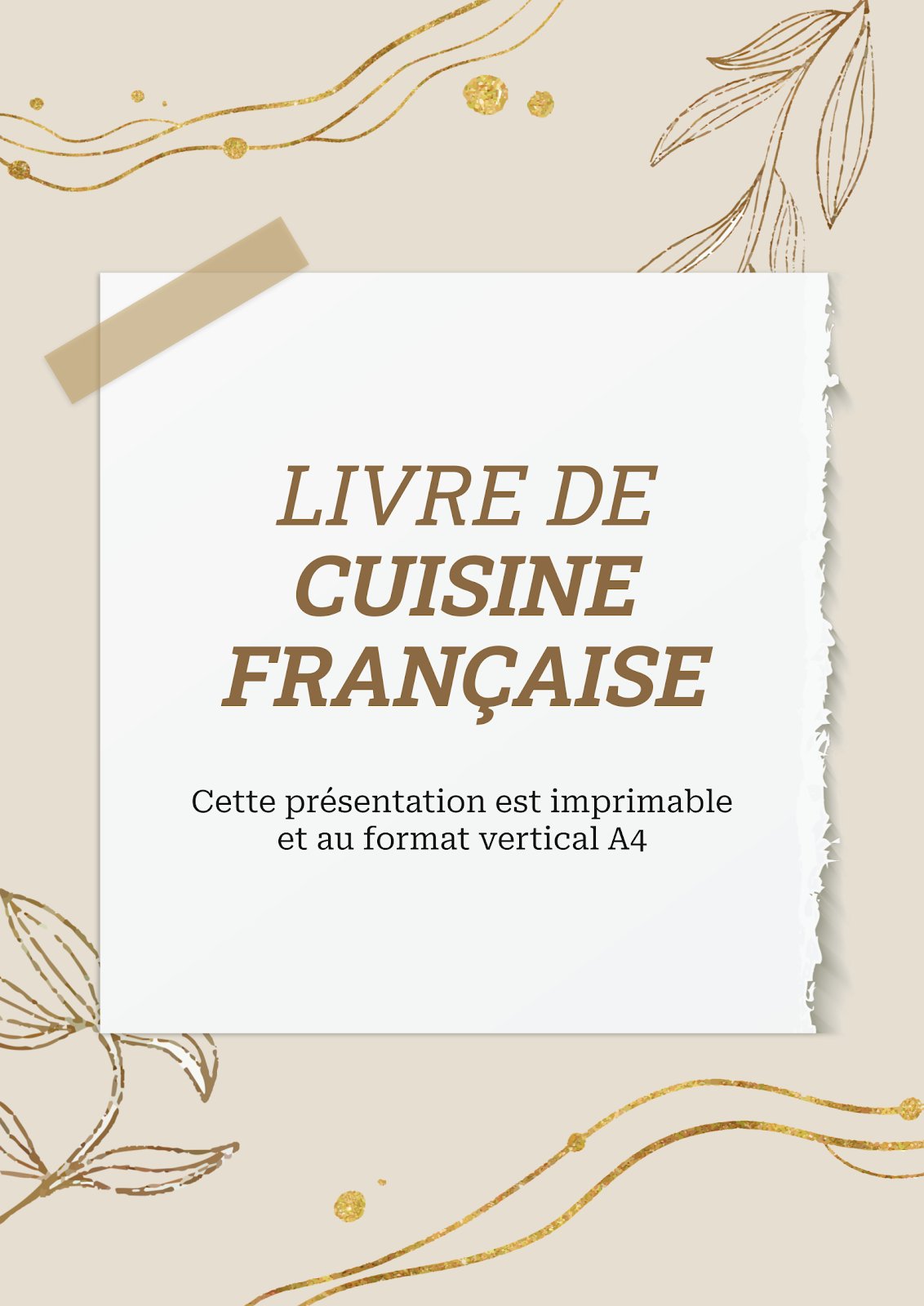 French Food Cookbook presentation template 