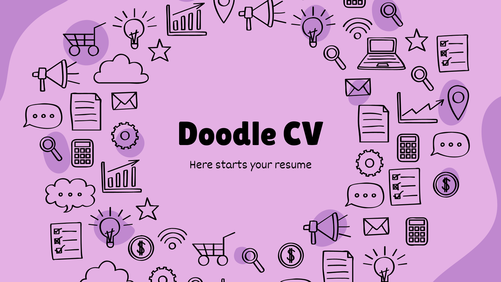 Doodle CV presentation template 