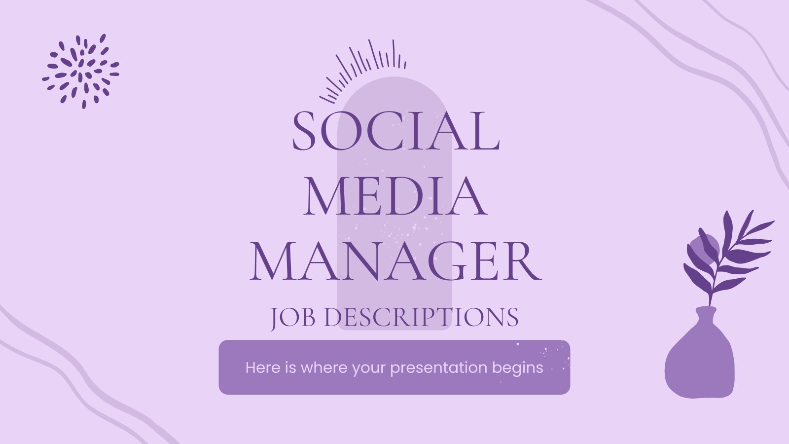 Social Media Manager Job Descriptions presentation template 