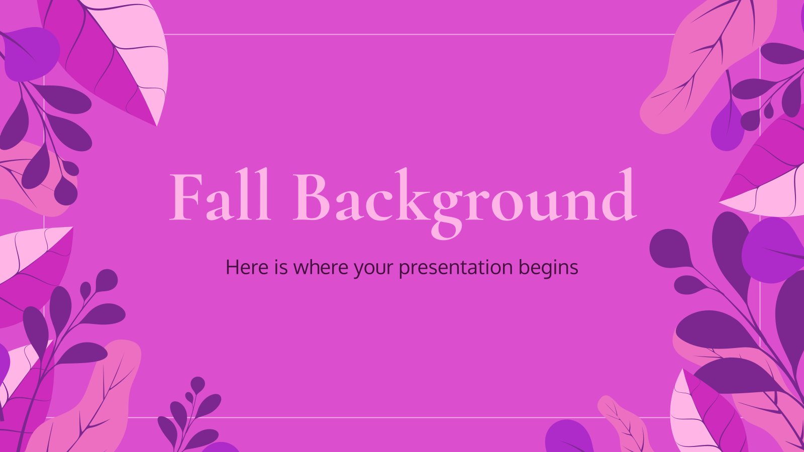 Fall Background presentation template 