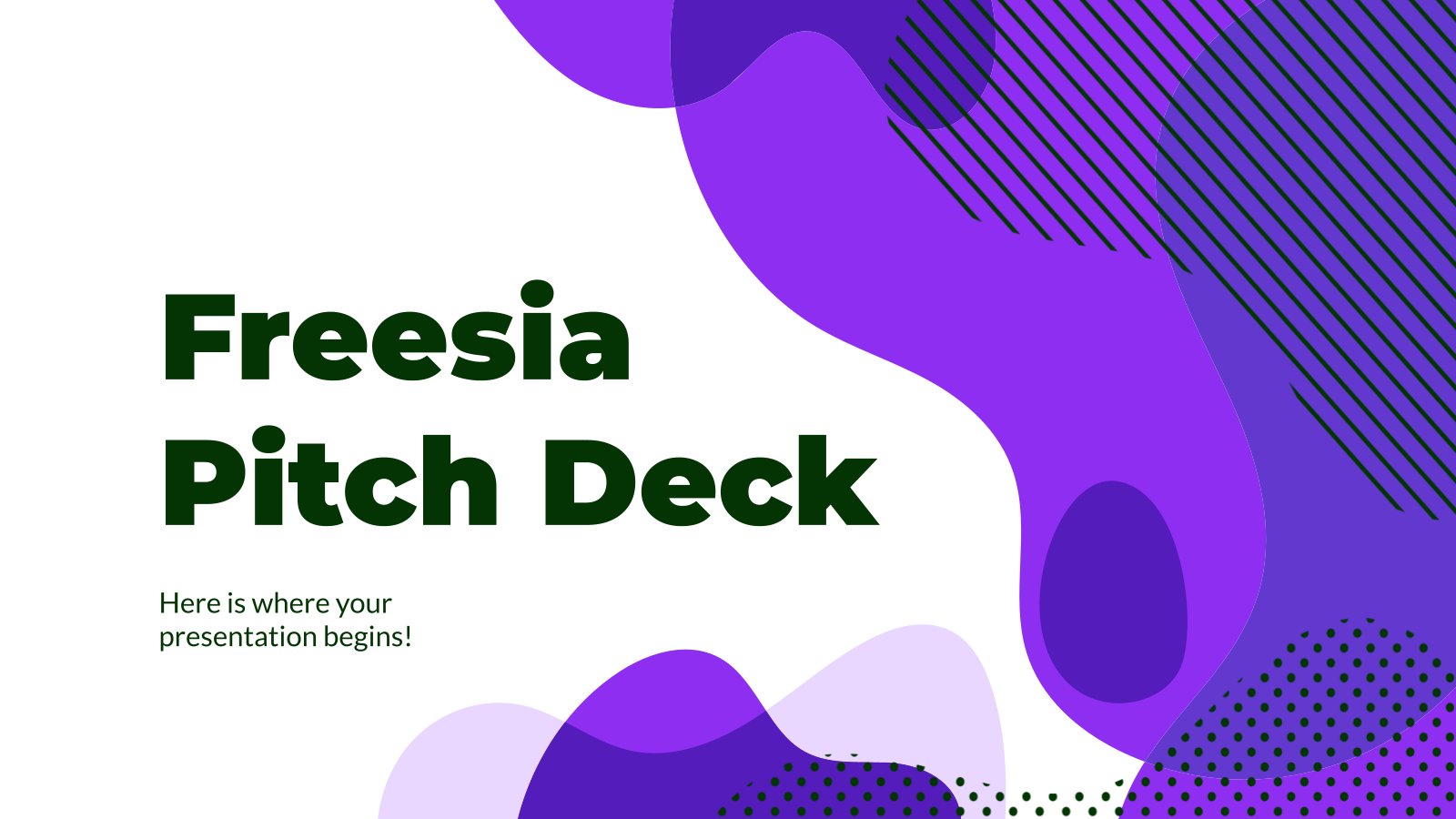 Freesia Pitch Deck presentation template 