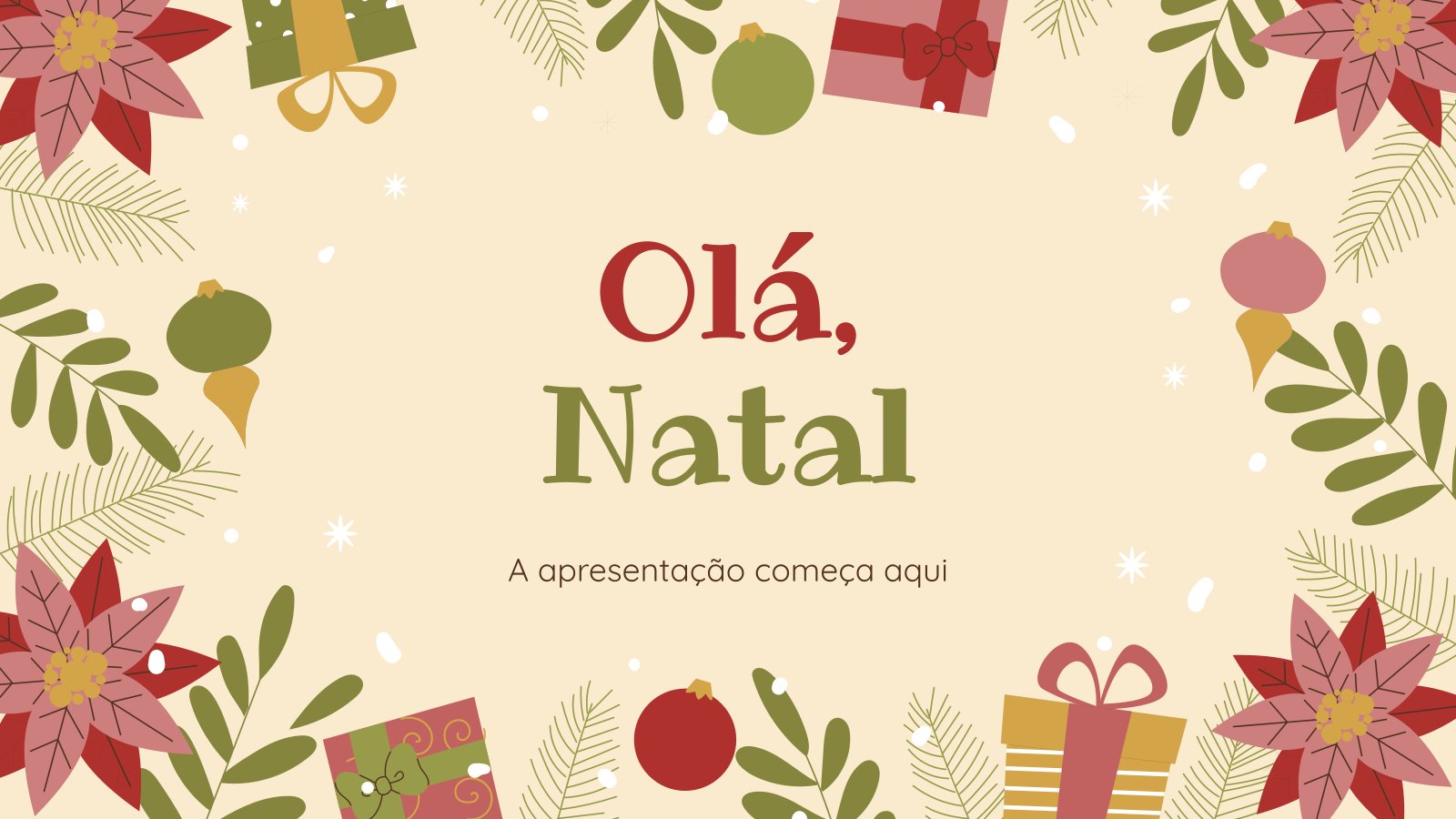 Modelo de apresentação Olá, Natal