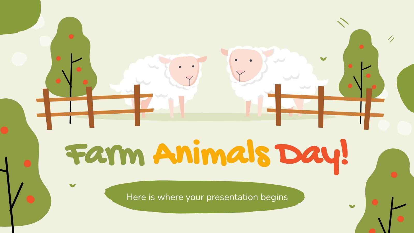 Farm Animals Day presentation template 