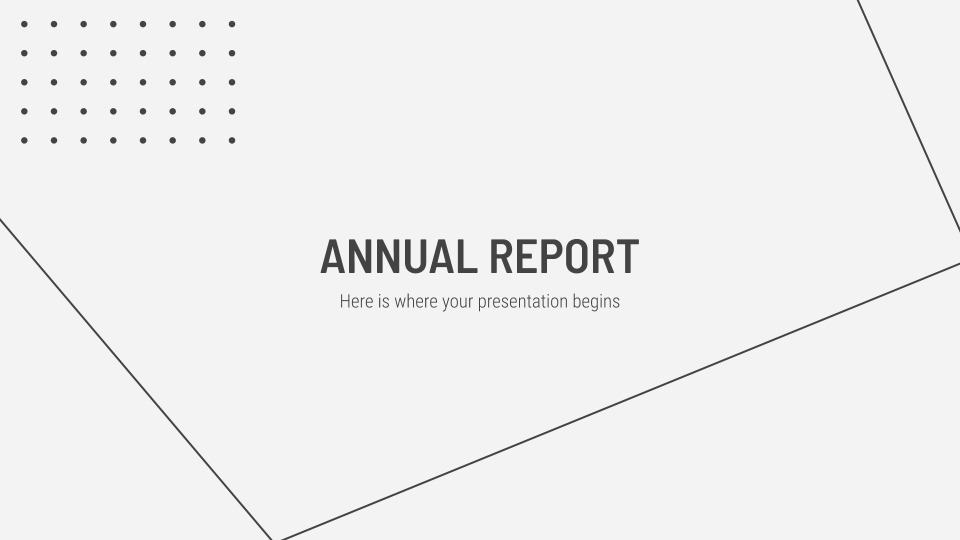 Annual Report presentation template 