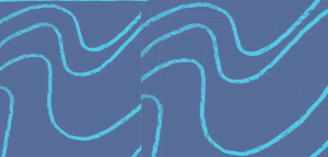 a blue background with a drawing of a wave