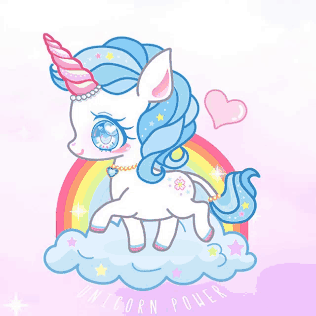 an illustration of a unicorn with the words " unicorn power " written below it