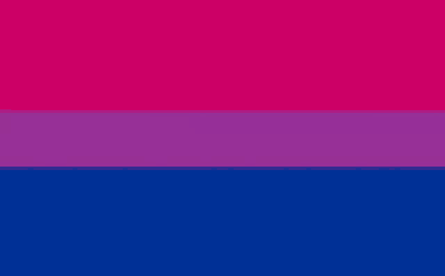 the bisexual flag is a pink , purple , and blue striped flag .