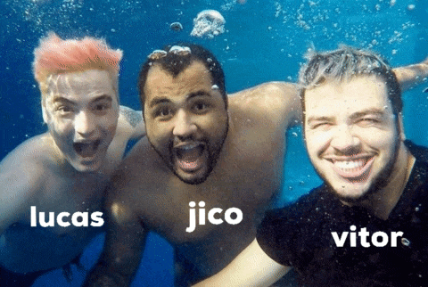 lucas jico and vitor are swimming underwater together