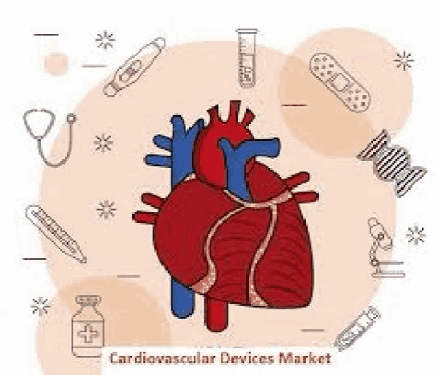 a cartoon illustration of a human heart surrounded by medical equipment .