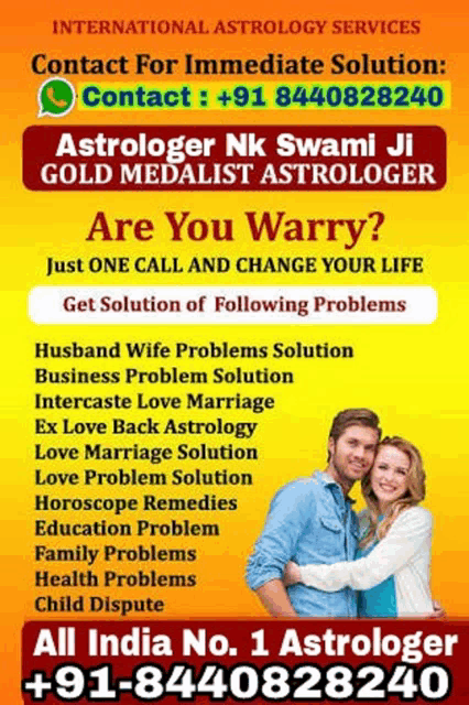 an advertisement for an astrologer in india