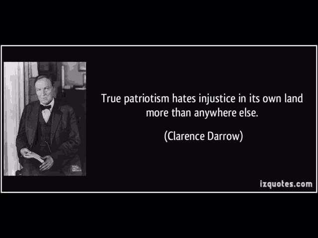 a black and white photo of a man with a quote from clarence darrow