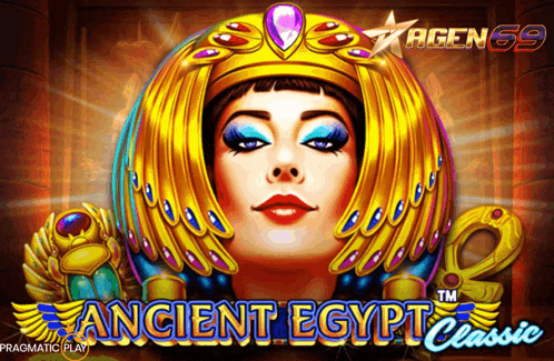 an ancient egypt classic slot machine with a woman on the screen