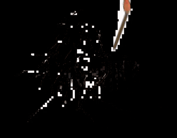 a drawing of a lion with blood coming out of its eyes