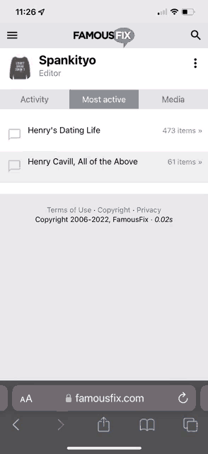 a screenshot of a famousfix app on a phone