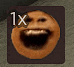 a picture of a donut with a face on it and the number 1x on it .