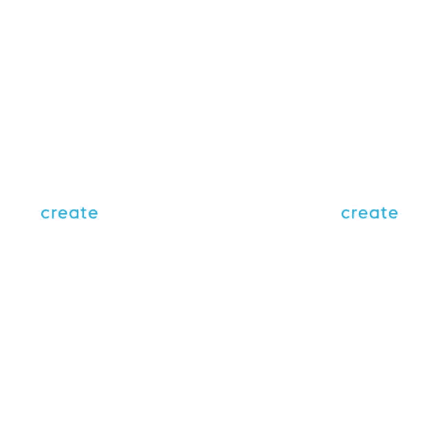 a white background with the words `` create '' and '' create '' written on it .