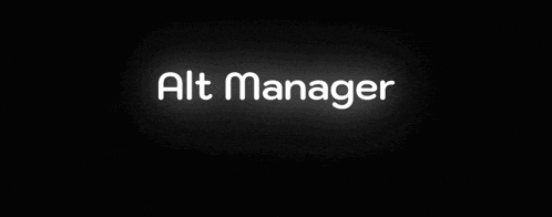 a black background with the word alt manager written in white