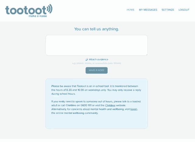 a screenshot of a website that says tootoot on it