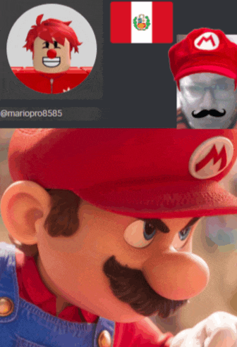 a picture of mario and a picture of a man with a moustache