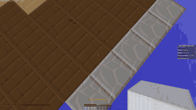 a screenshot of a minecraft game with a yellow block and a red chair