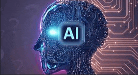 a computer generated image of a person 's head with the word ai written on it .