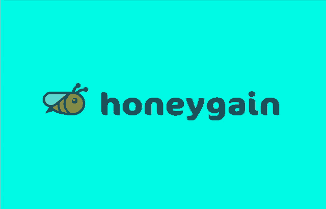 a logo for honeygain with a bee on it