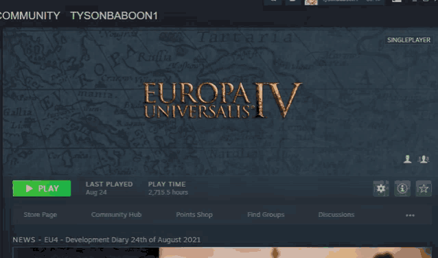 a game called europa iv universalis is being played on a computer