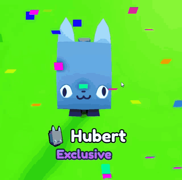 a picture of a blue cat with the name hubert exclusive