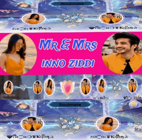 a poster for mr & mrs inno ziddi shows a man and woman