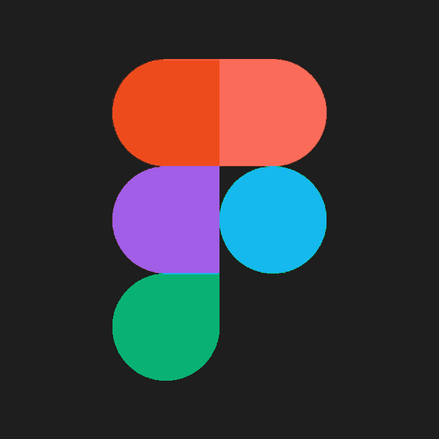 a colorful logo on a black background that looks like the letter p