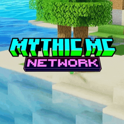 the logo for mythical network is displayed in front of a beach scene