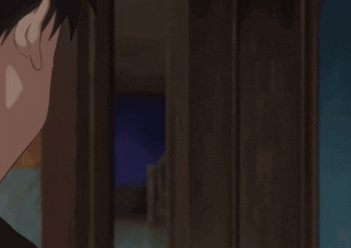 a man and a girl are looking at each other and the girl has a big smile on her face