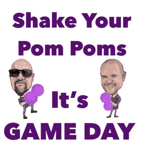 a poster that says shake your pom poms it 's game day on it