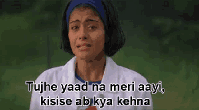 a woman is crying with a caption that says " tujhe yaad na meri aayi "