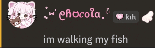 a black background with a picture of a girl holding a teddy bear and the words im walking my fish