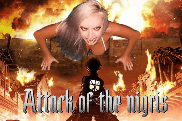 a poster for attack of the nigh 's with a woman in a bikini on it