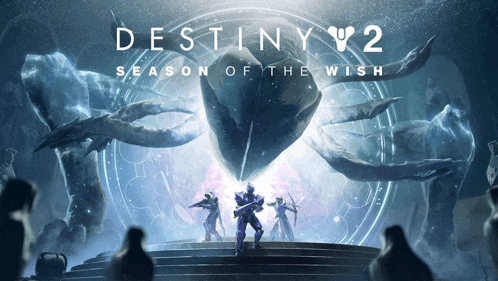 a poster for destiny 2 season of the wish showing a whale