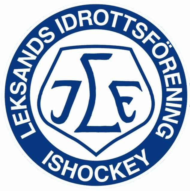 a blue and white logo for leksands idrottsförening