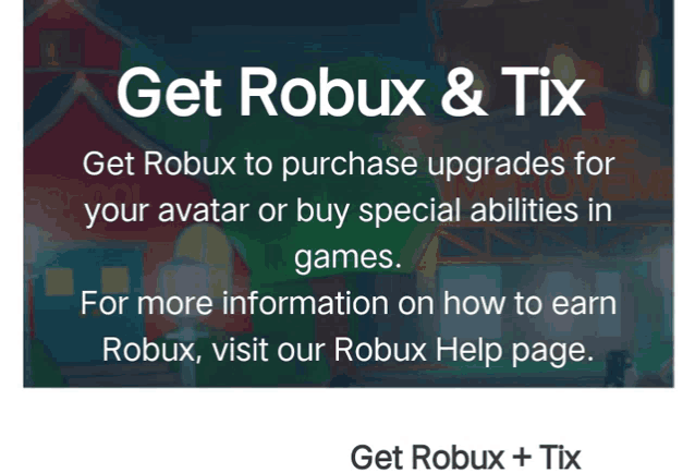 a poster that says get robux & tix