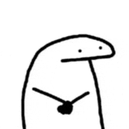 a black and white drawing of a cartoon character with a clock on his neck .