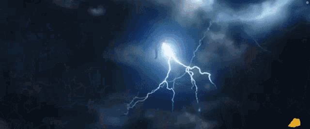 a person flying a kite is struck by lightning in a stormy sky