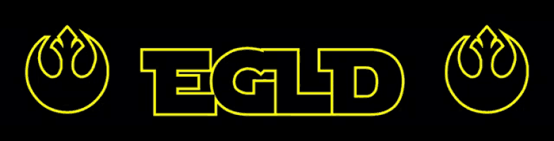 a star wars logo with the word egld