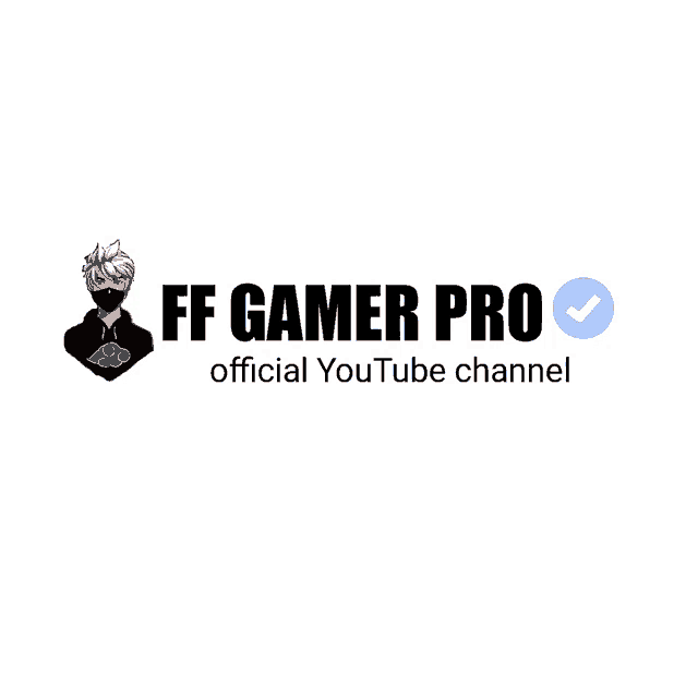 a logo for ff gamer pro official youtube channel with a man wearing a mask