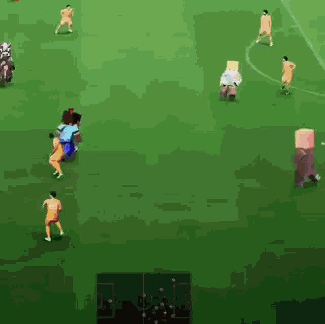 a minecraft character is walking and holding a box